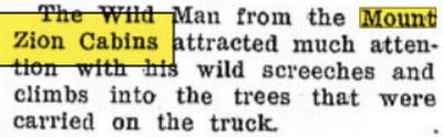 Mount Zion Cabins - Aug 06 1941 Article (newer photo)